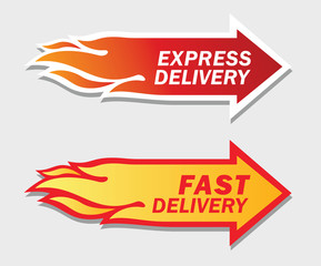 Express and Fast Delivery symbols. - 59376312