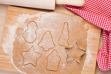 Baking christmas cookies