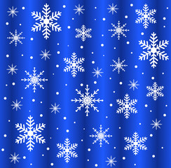 festive christmas background with snowflakes