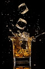 Fotobehang Splashing whiskey © Jag_cz