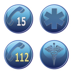 Obraz premium Symbole urgence.