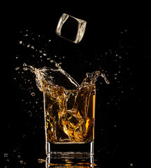 Splashing whiskey