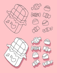 Various Candy Drawing