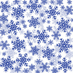 Snowflakes faling vector background