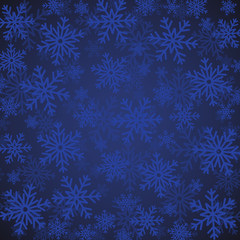 Light blue snowflakes on dark blue background