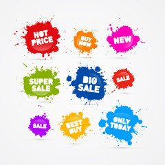 Colorful Vector Sale Blots Icons