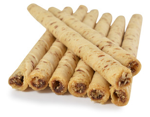 wafer sticks isolated on white background