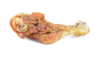 Fried chicken on white background