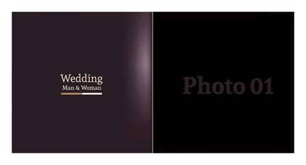 Wedding album design mock-up