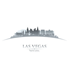 Las Vegas Nevada city skyline silhouette white background