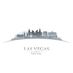 Naklejka premium Las Vegas Nevada city skyline silhouette white background