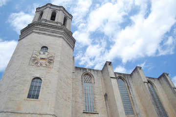 View of cathedral in Girona.