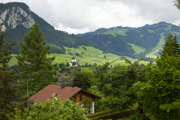 Valley in Gstaad, Switzerland
