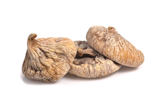 dried figs on the white background