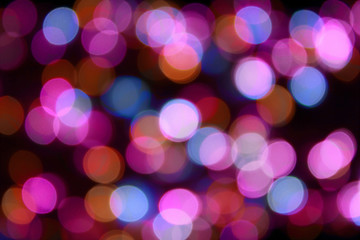 Color Bokeh against a dark background