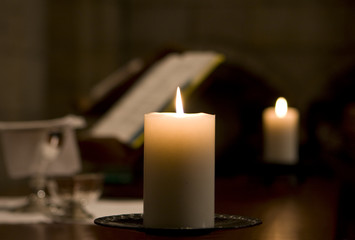 Candle On Altar