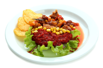 Chili Corn Carne - traditional mexican food,