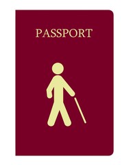 Aveugle sur un passeport