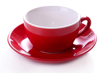 White cup isolated on white