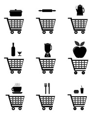 Ustensiles de cuisine dans 9 caddies