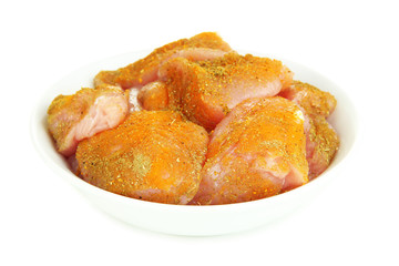 Turkey meat isolated on white