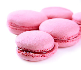 Gentle macaroons isolated on white