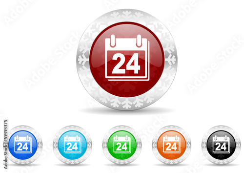 &quot;calendar icon christmas vector set&quot; Stock image and royalty-free