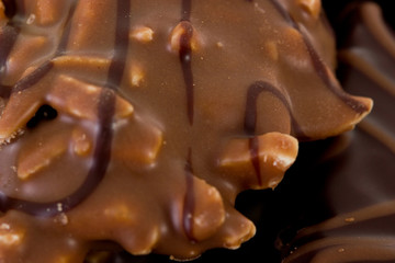 Close up of one gingerbread with nuts