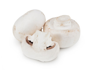 Button Mushrooms on white