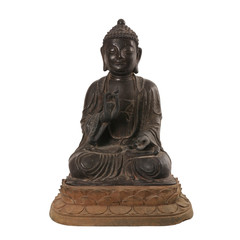 front of bronze Buddha statue China style isolate