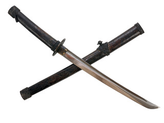 samurai short sword sword sheath with isolate