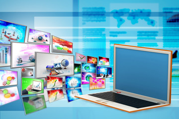 Laptop, technology concept