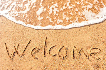 Welcome to the sand by the sea