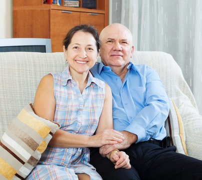 smiling mature couple together