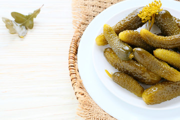 small pickled cucumbers