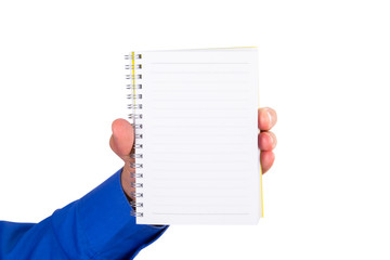 Obraz premium Businessman Holding Notebook