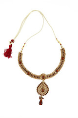 Indian jewelry isolated on a white background