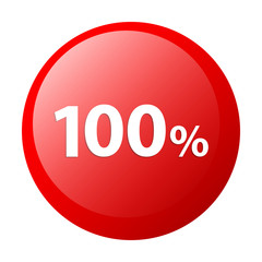 bouton internet 100% hundred icon red