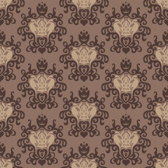 Vintage Damask luxury  seamless vector pattern