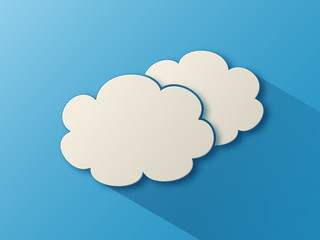 CLOUDS Icon (button symbol blank template virtual cloud)