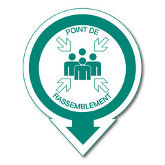 Panneau Point de rassemblement.