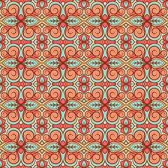 orange and turquoise pattern