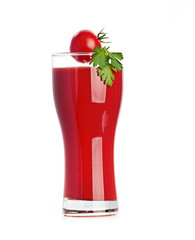 Tomato juice  isolated on white background