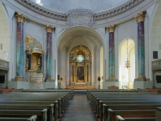 Interior of Hedvig Eleonora Church in Stockholm, Sweden