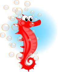 Cute Sea Horse Cartoon