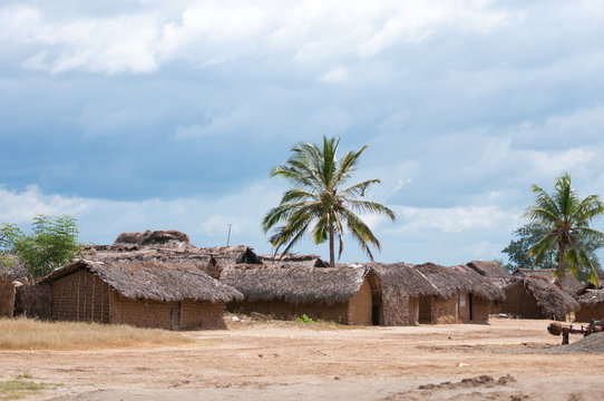 village in tanzania - national park saadani