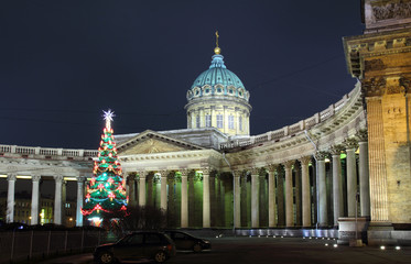 Kazan Cathedral at Christmas - St. Petersburg