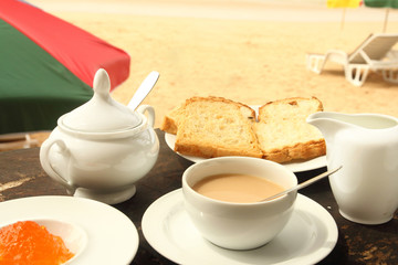 breakfast on the beach