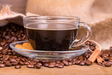 Cup of black coffee