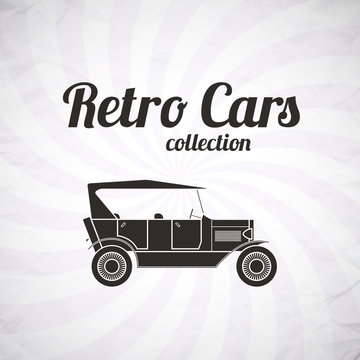 Retro cabriolet car, vintage collection